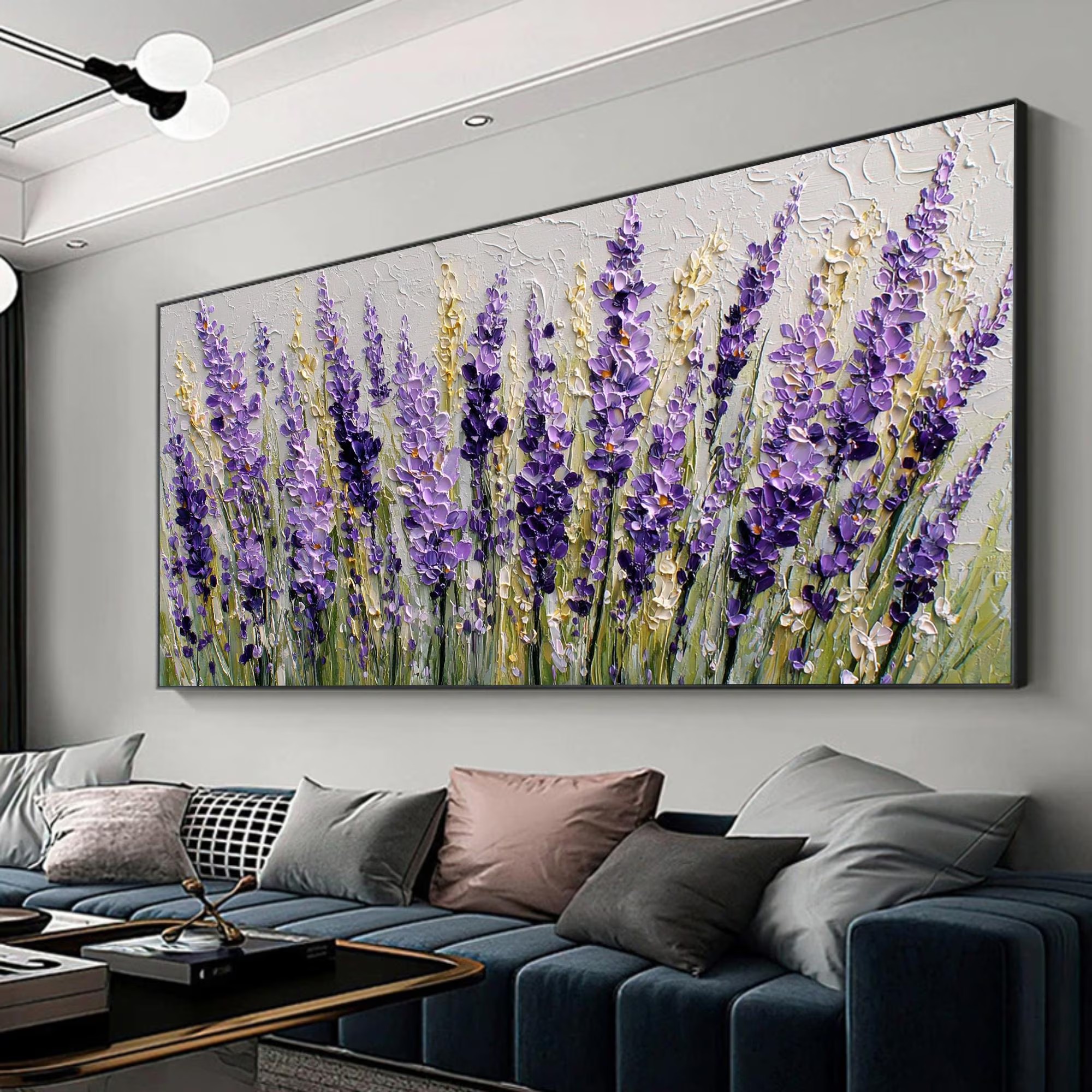 Textured Lavender Floral