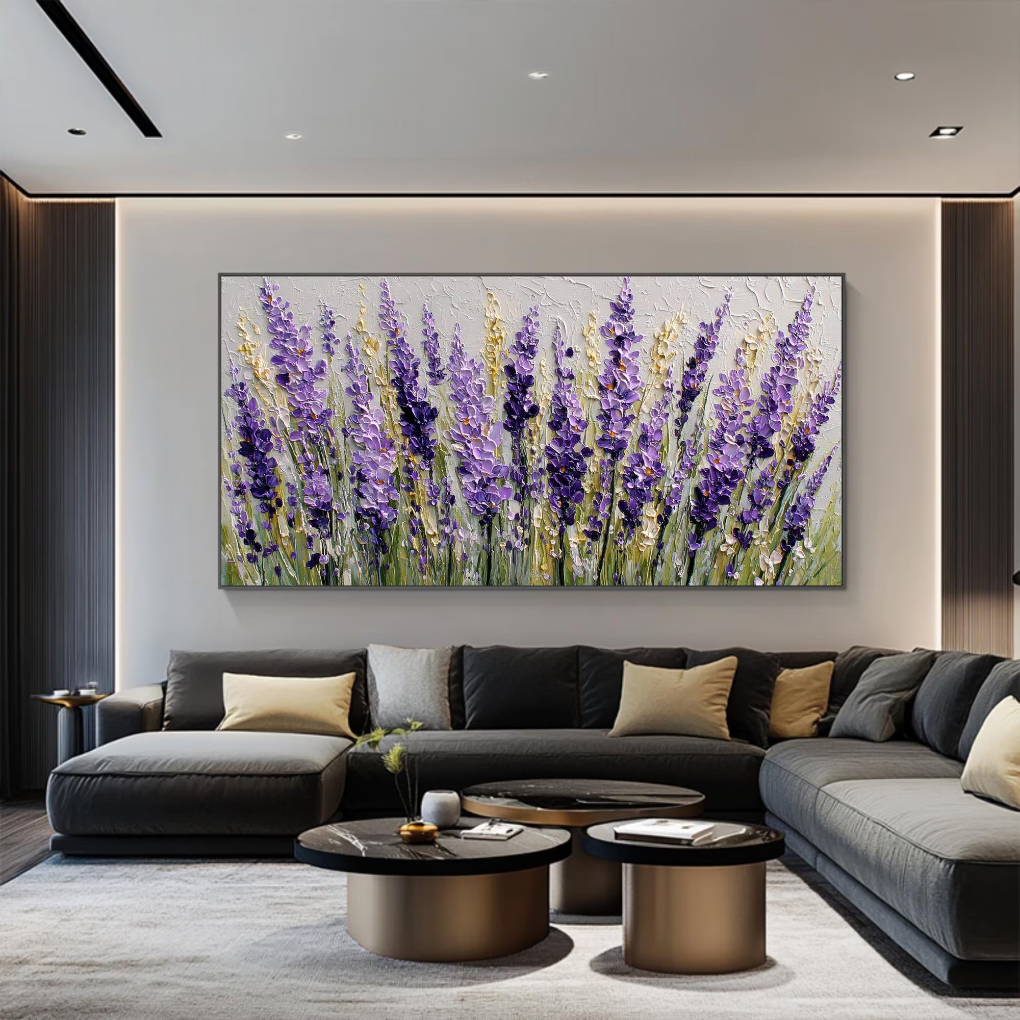 Textured Lavender Floral