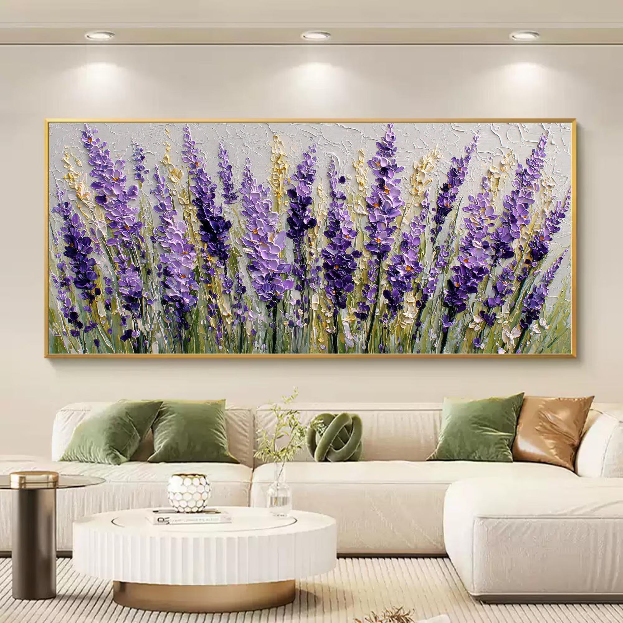 Textured Lavender Floral