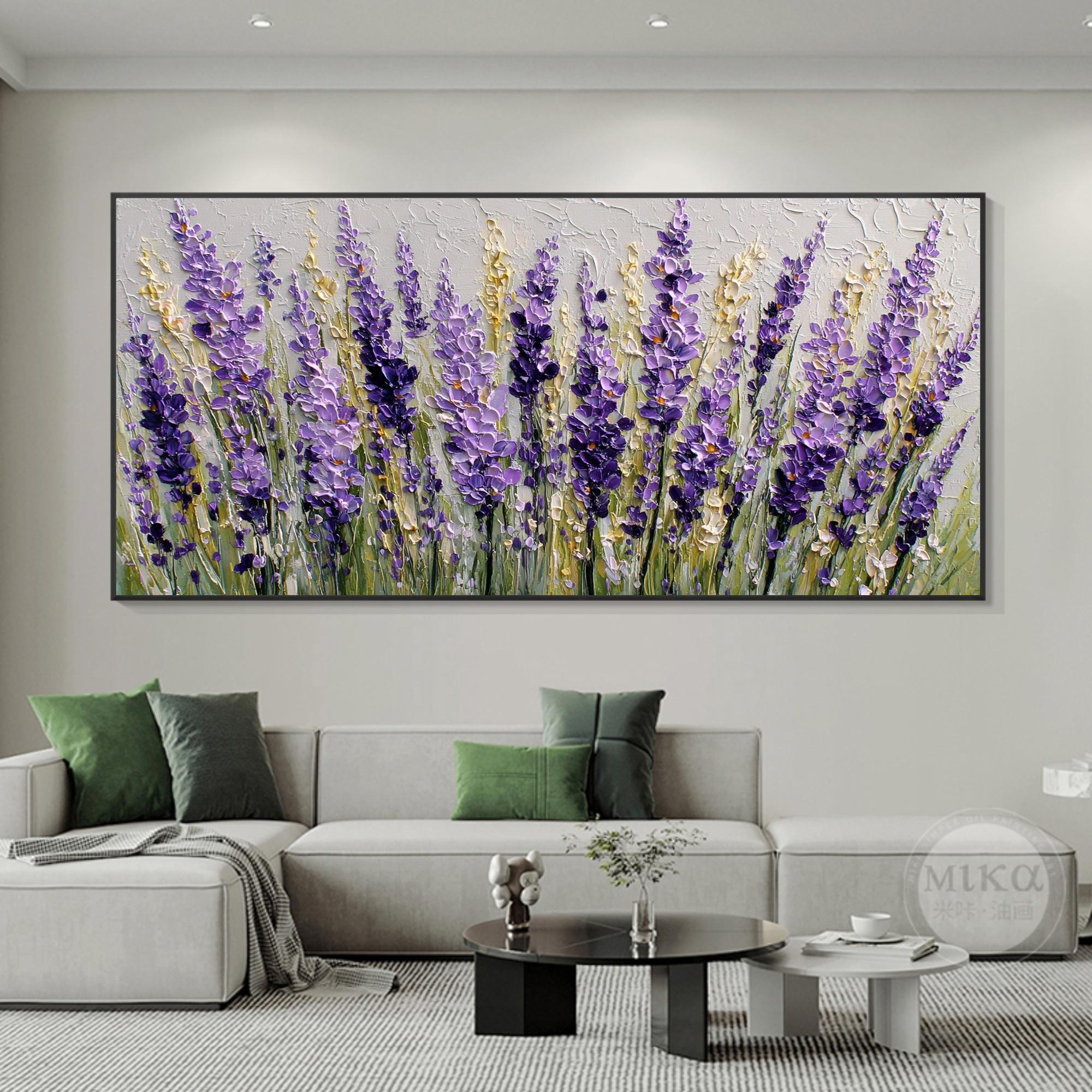 Textured Lavender Floral