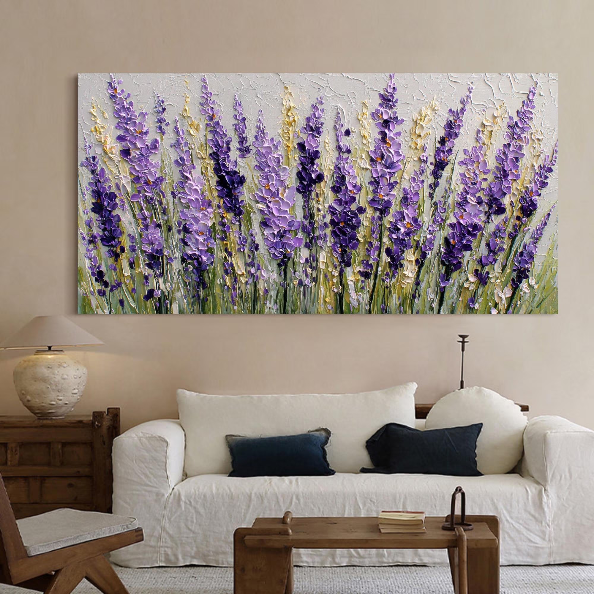 Textured Lavender Floral