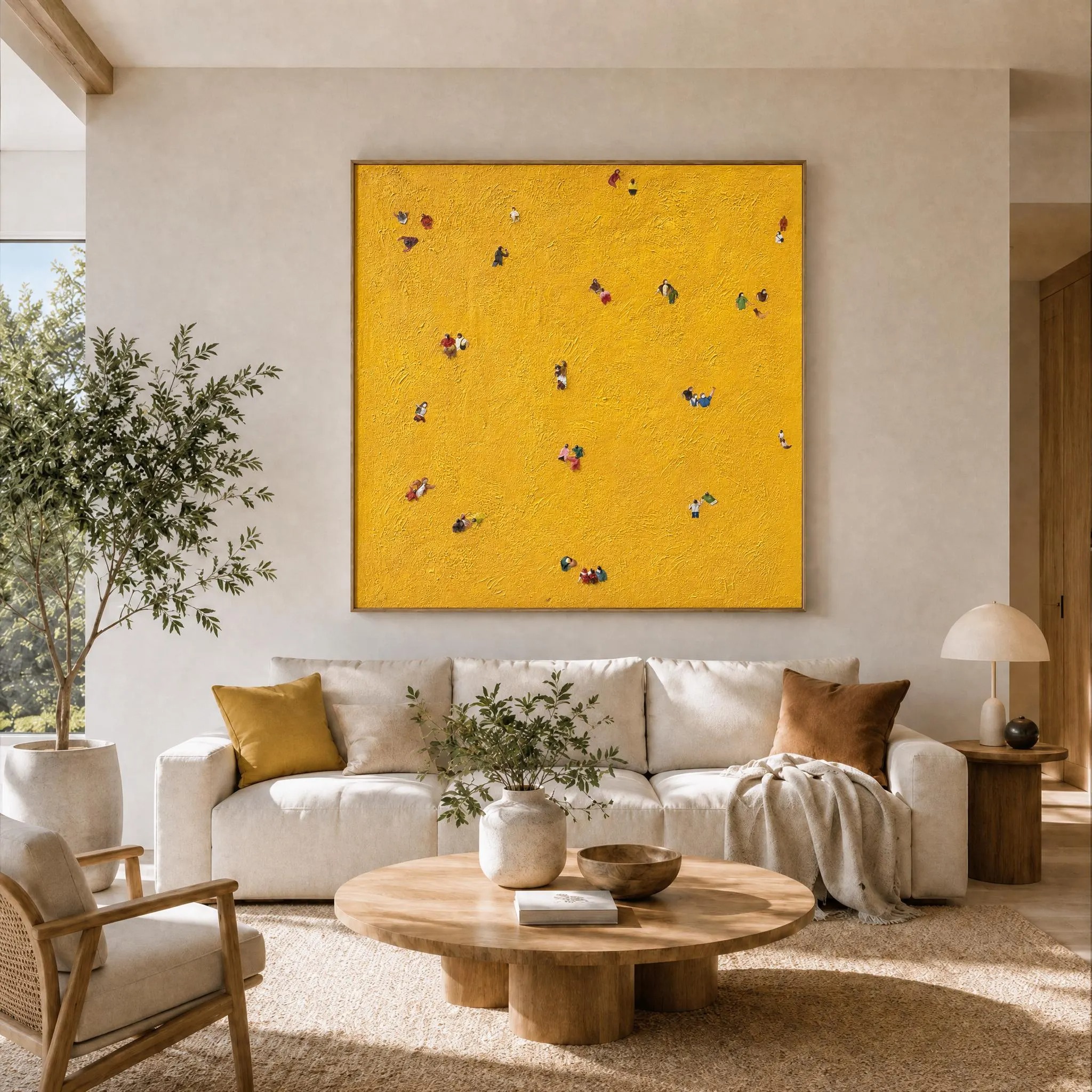 Abstract Yellow Figure