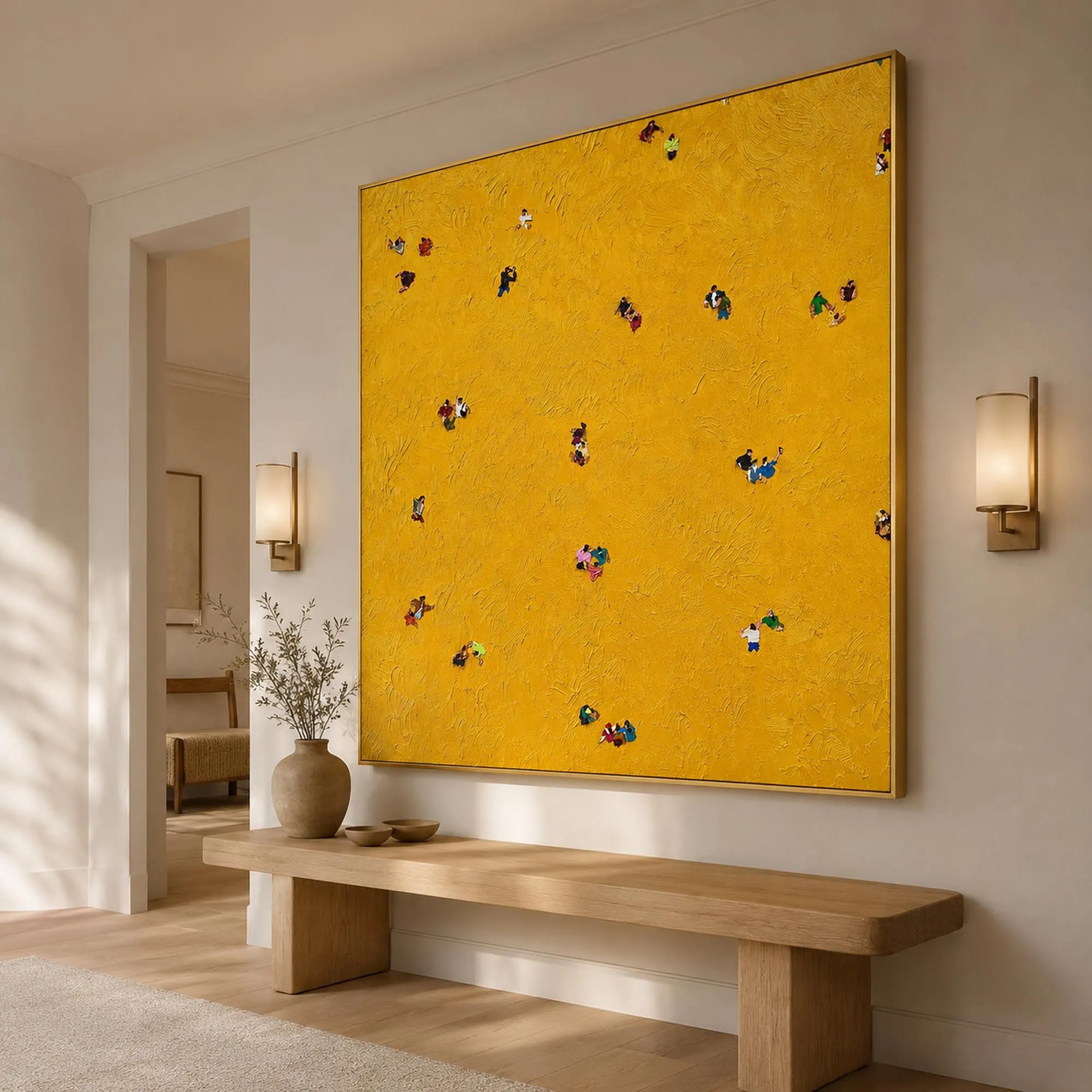 Abstract Yellow Figure