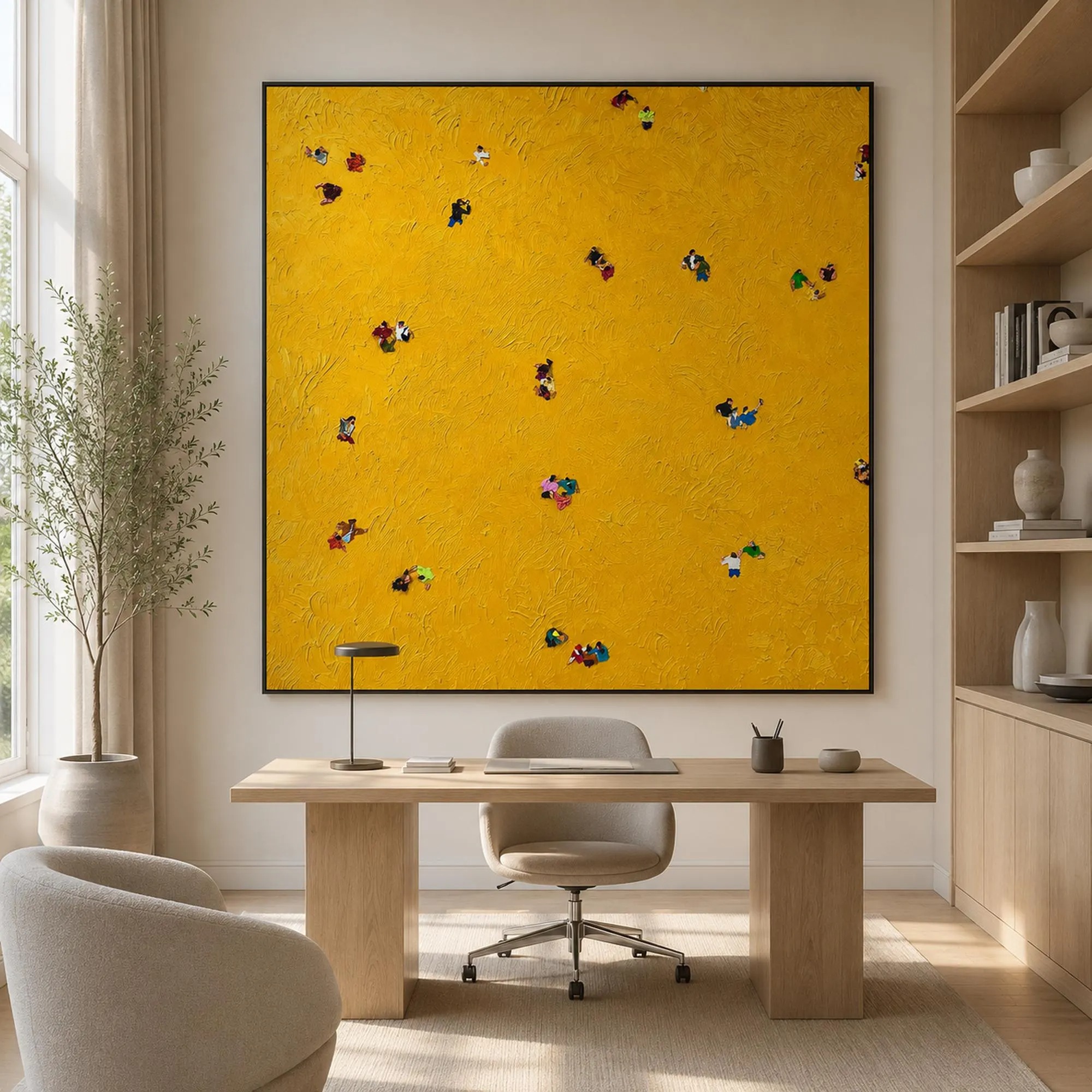 Abstract Yellow Figure
