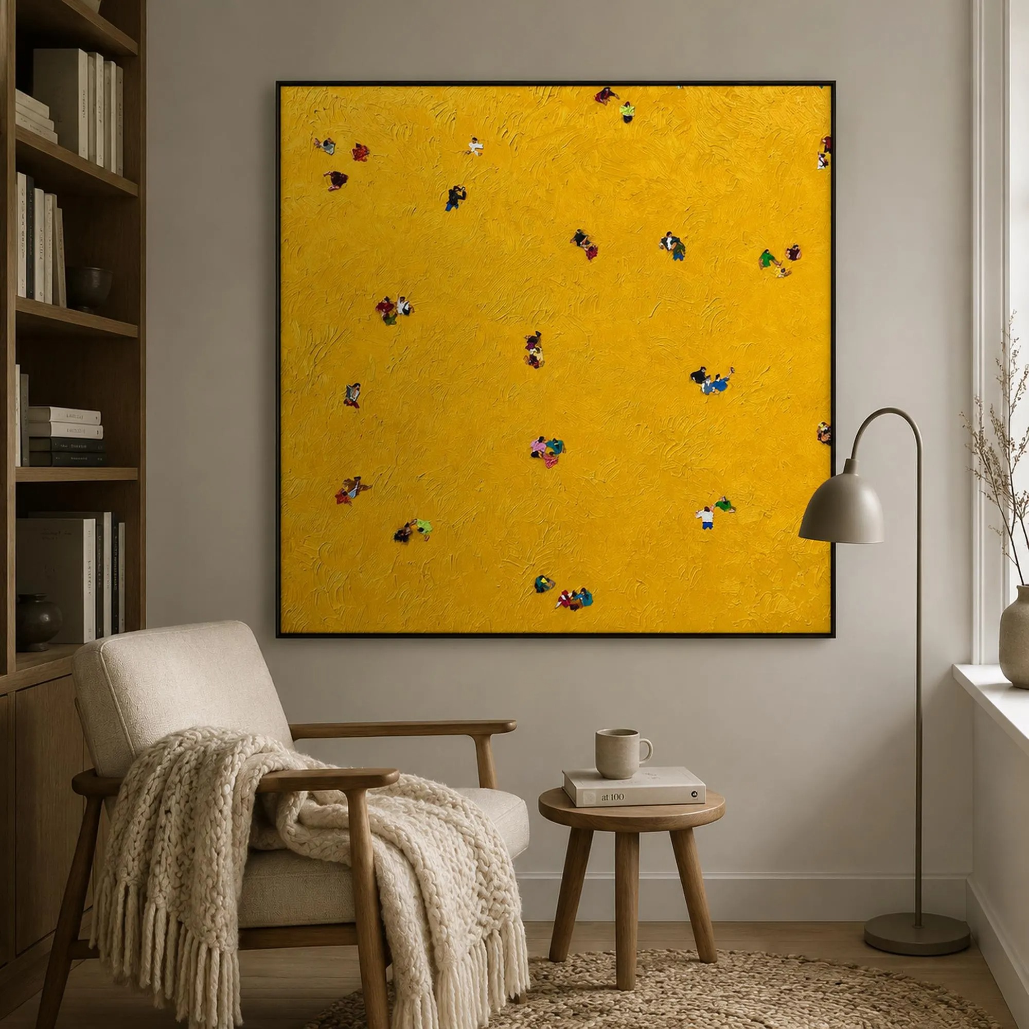 Abstract Yellow Figure