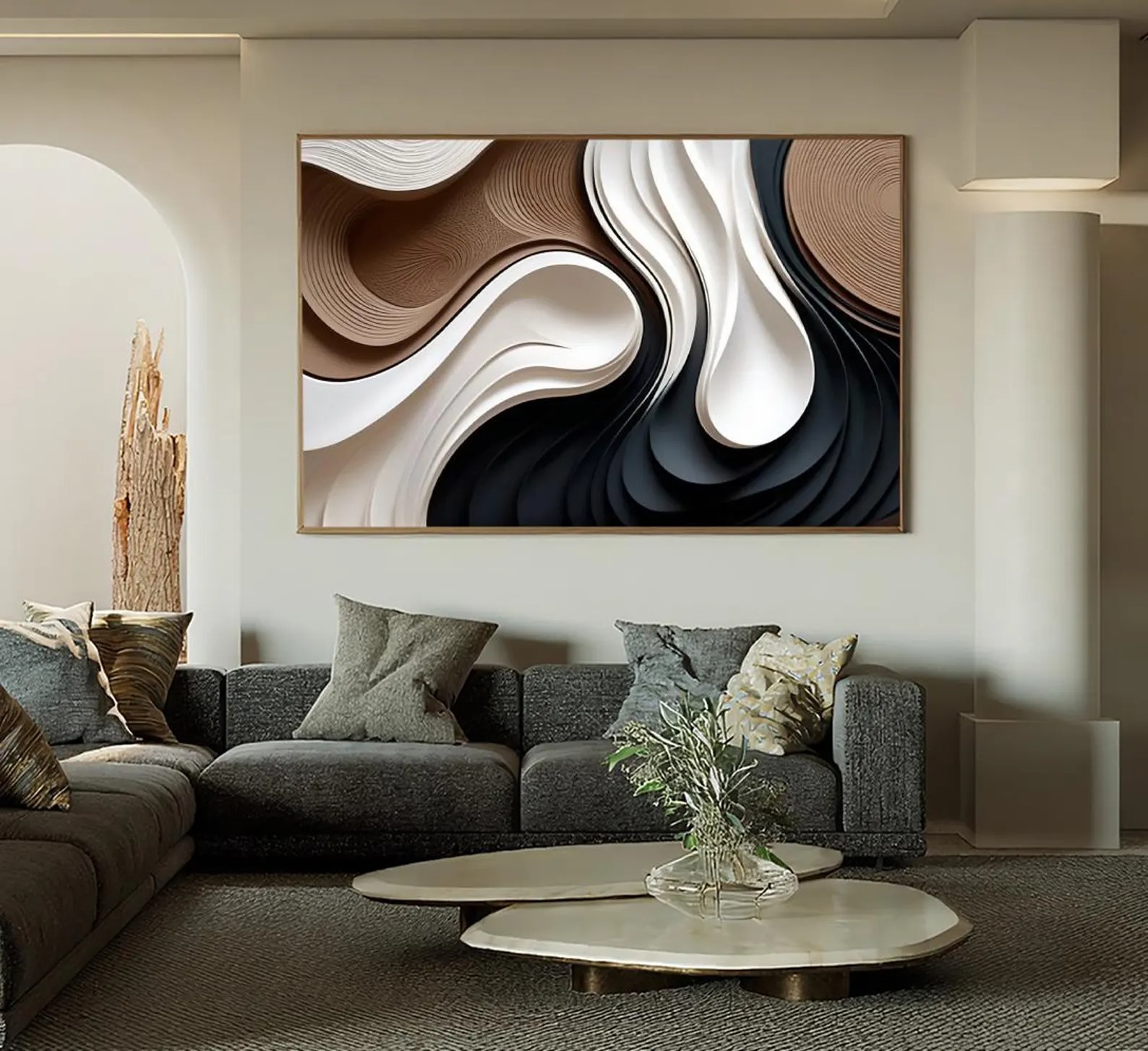 Momentum-3D Textured Wall Art