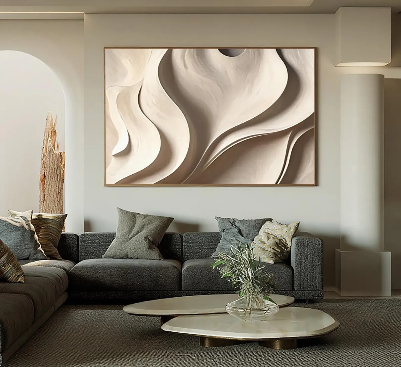 Cascade-3D Textured Wall Art