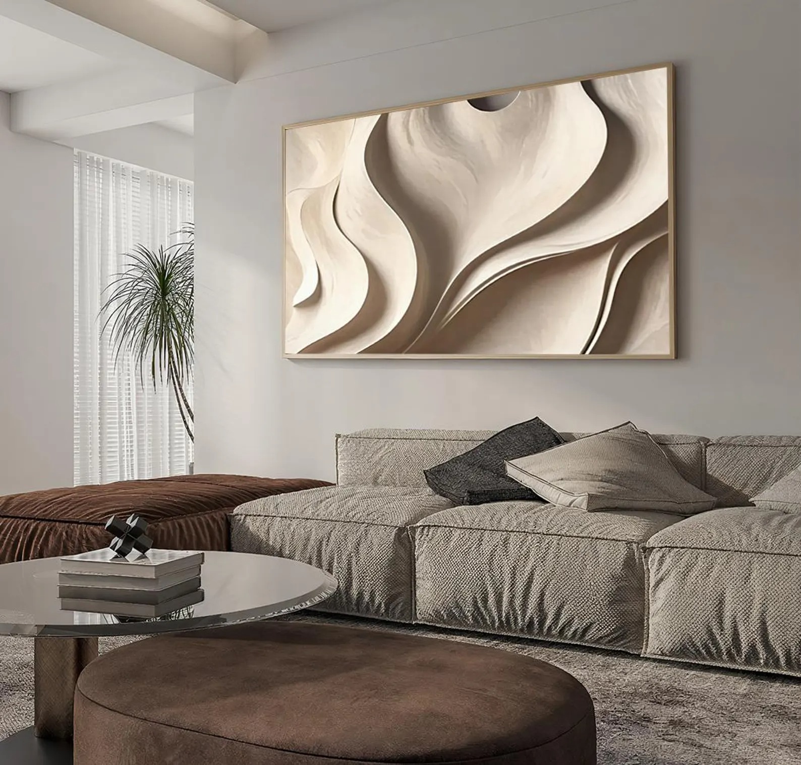 Cascade-3D Textured Wall Art