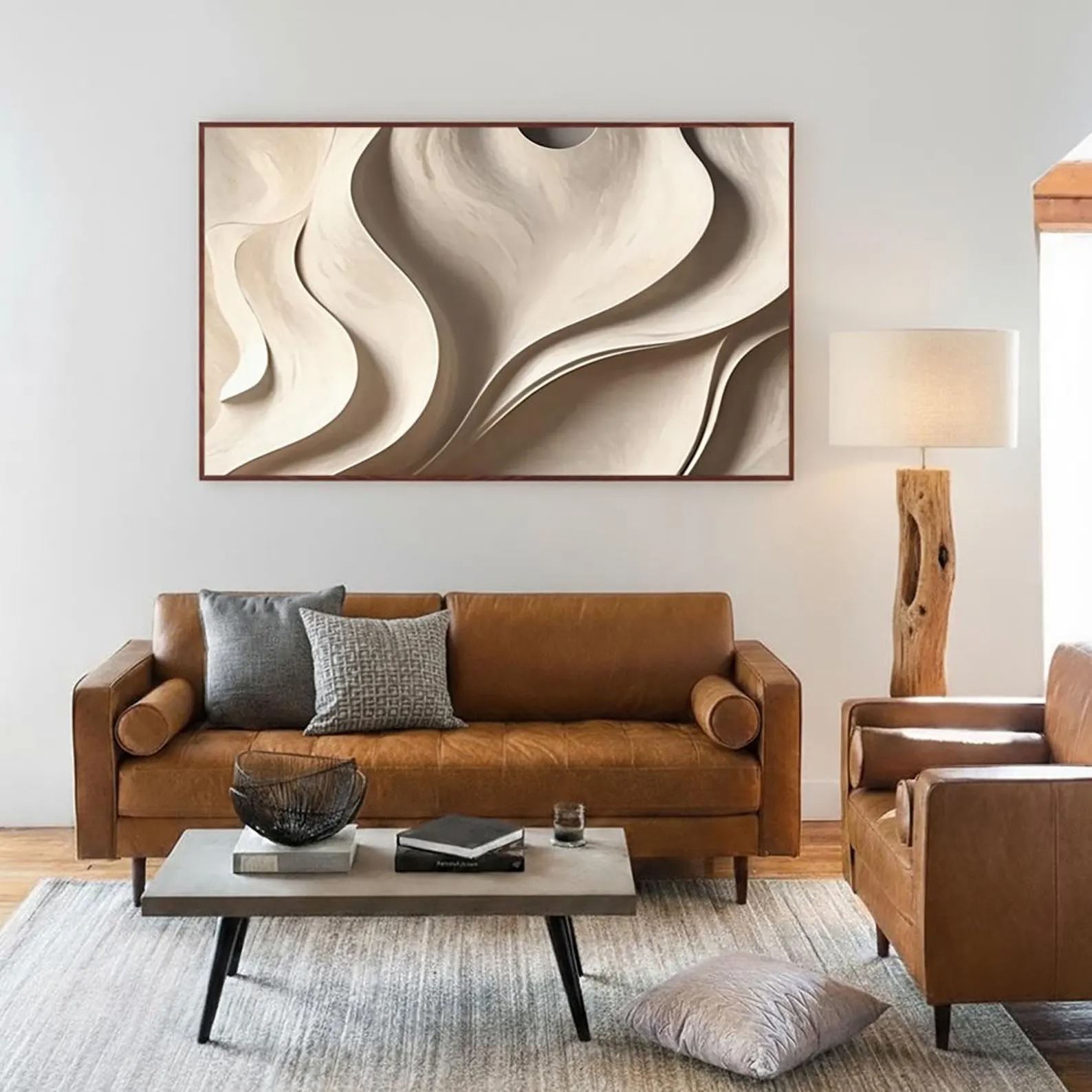 Cascade-3D Textured Wall Art