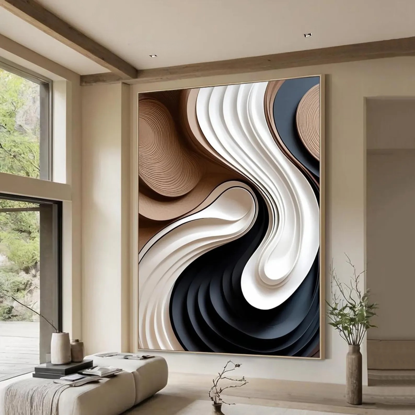 Whirl-3D Textured Wall Art