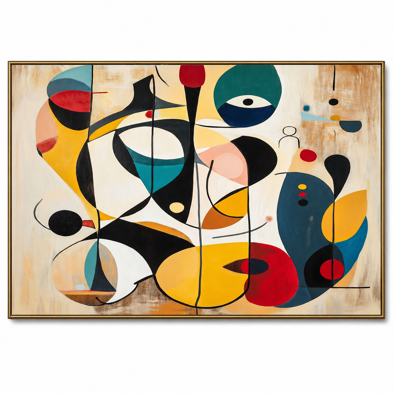 Chroma Play - Mid-Century Abstract Geometric & Eye Motif Art