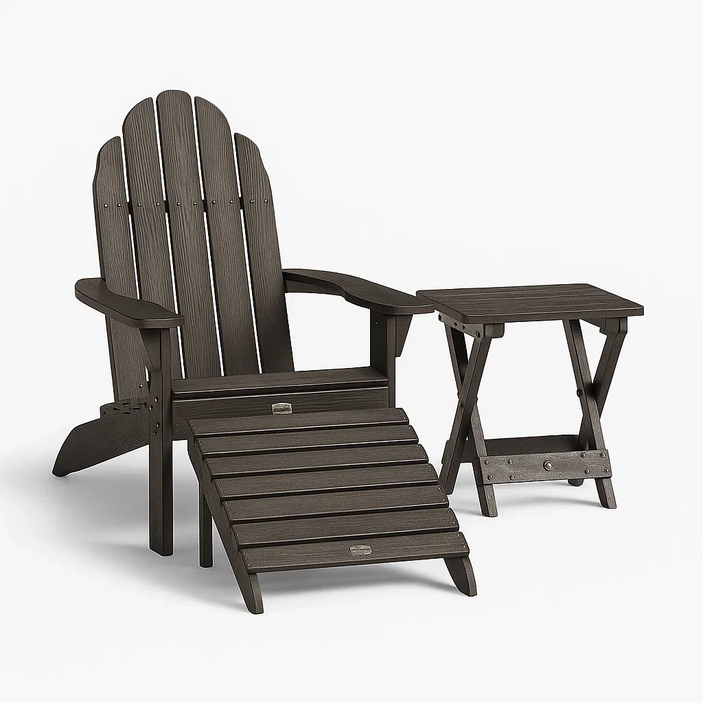Mobilier d'extérieur,Ensemble de chaises Adirondack - ROOMFURNIXX