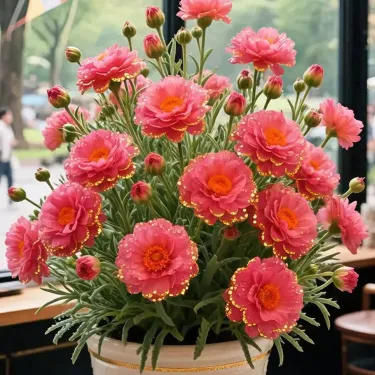 Златна дантелена портулака🌸✨ Разкошни двойни цветове за безпроблемно лято