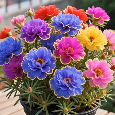 Златна дантелена портулака🌸✨ Разкошни двойни цветове за безпроблемно лято