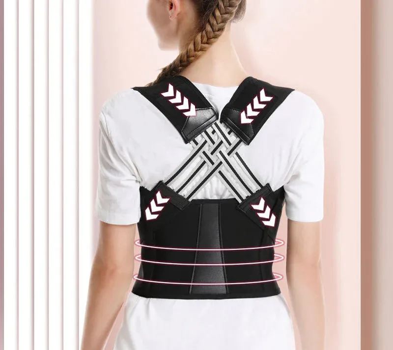 ОРТОПЕДИЧЕН КОРЕКТОР ЗА ПОЗА, РЕГУЛИРУЕМ ЗА ИЗПРАВЯНЕ НА ГЪРБА И РАМЕНЕТЕ, ПРЕМАХВАЩ ХРОНИЧНИ БОЛКИ