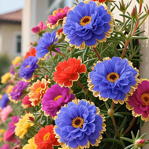 🌼 Златна Дантелена Портулака – Двойни Цветове за Лятна Магия! ✨