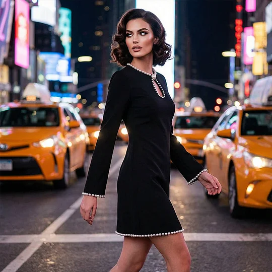 ✨ 【Перлена ключалка】Дамска къса рокля с класа 💃