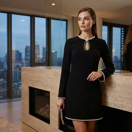 ✨ 【Перлена ключалка】Дамска къса рокля с класа 💃