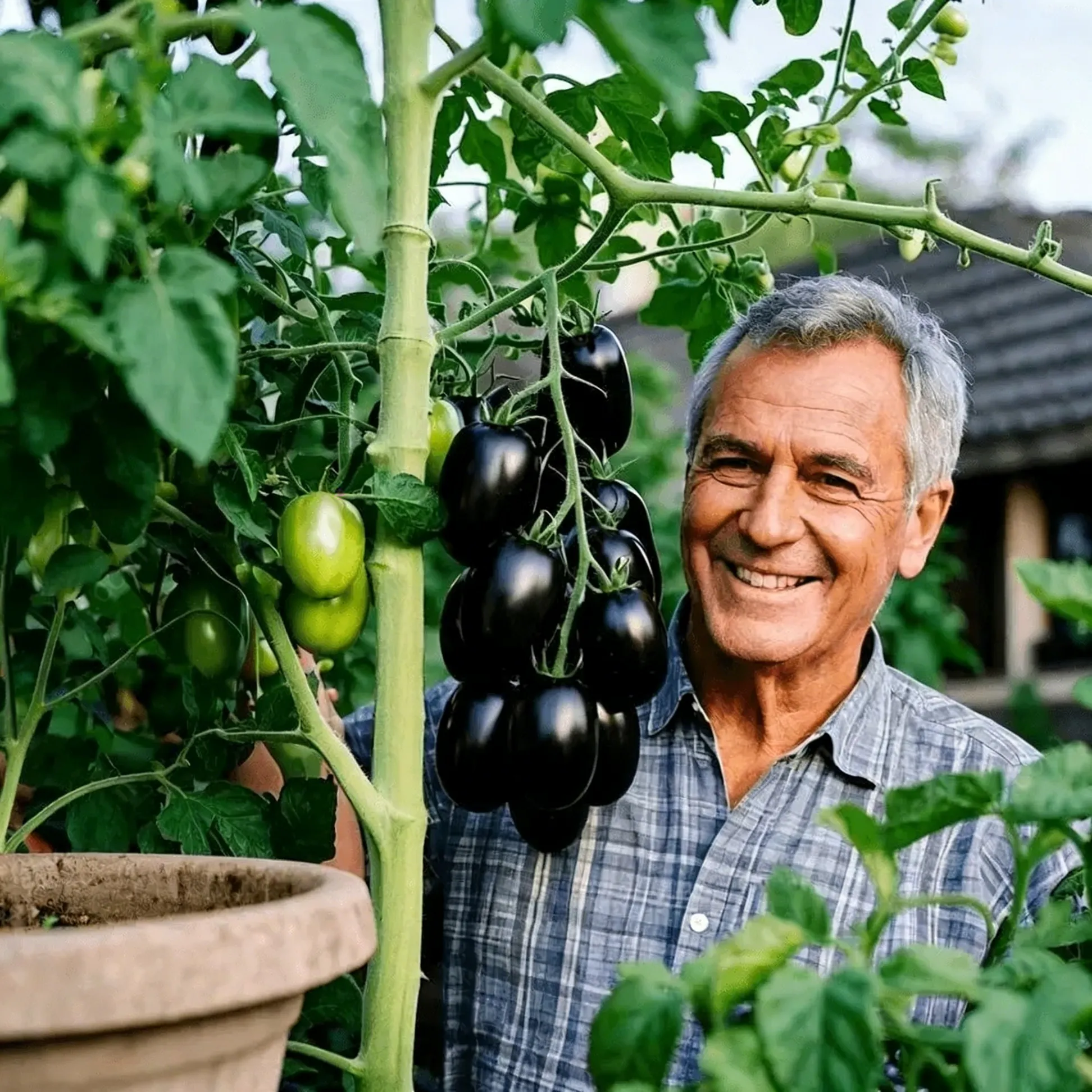 🍅 Домати „Черен диамант“ – Ексклузивен тъмен сорт с превъзходен сладък вкус и високо съдържание на антиоксиданти! 🌱