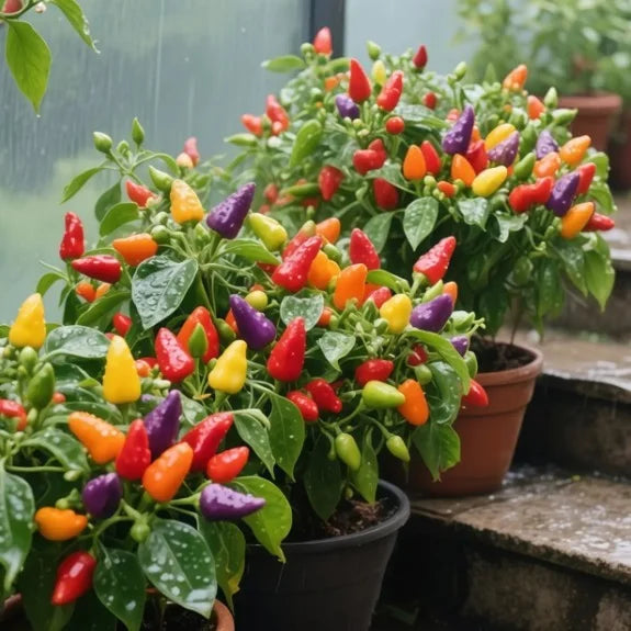 🌶️ Био семена от цветни люти чушки – без ГМО, пъстри и силни 🌈✨