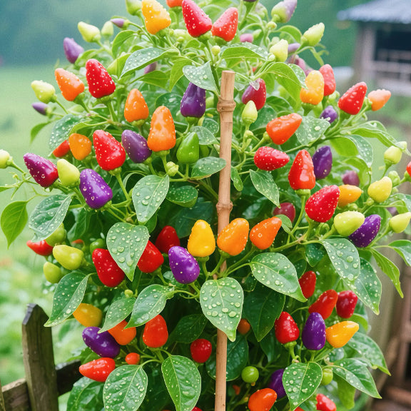 🌶️ Био семена от цветни люти чушки – без ГМО, пъстри и силни 🌈✨