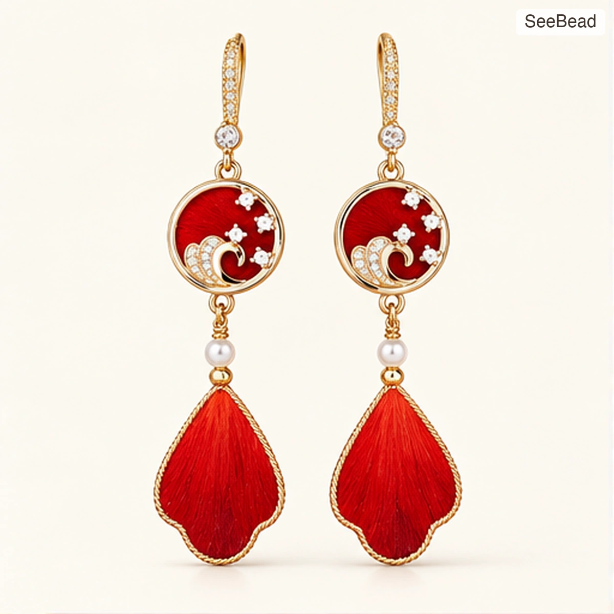 Danxia Sunset Handmade Ronghua Earrings - cover