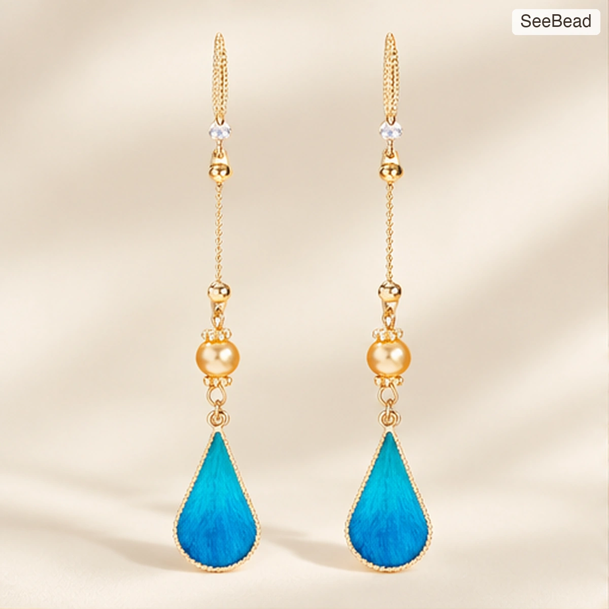 Blue Dew Handmade Ronghua Earrings - cover