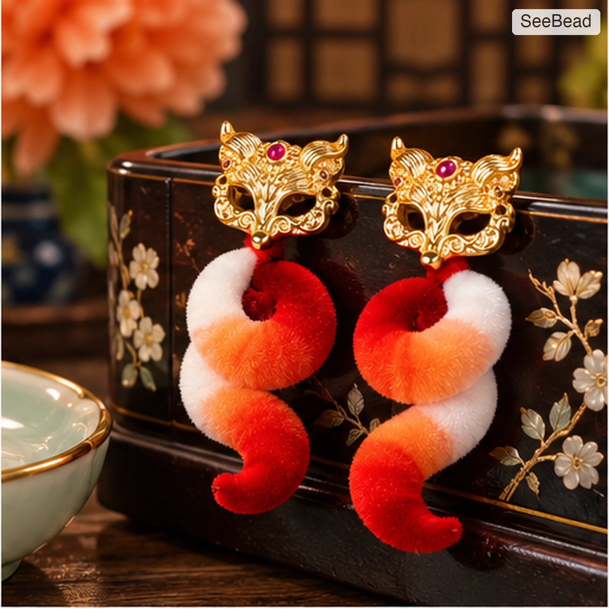 Little Fox Handmade Ronghua Earrings - scene