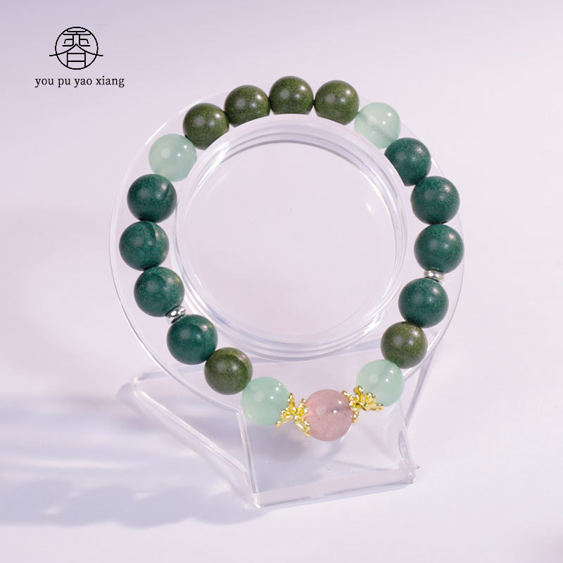 Customizable DIY styles of Chinese herbal medicine bracelets and incense beads, niche design wholesale natural incense bead bracelets for temples