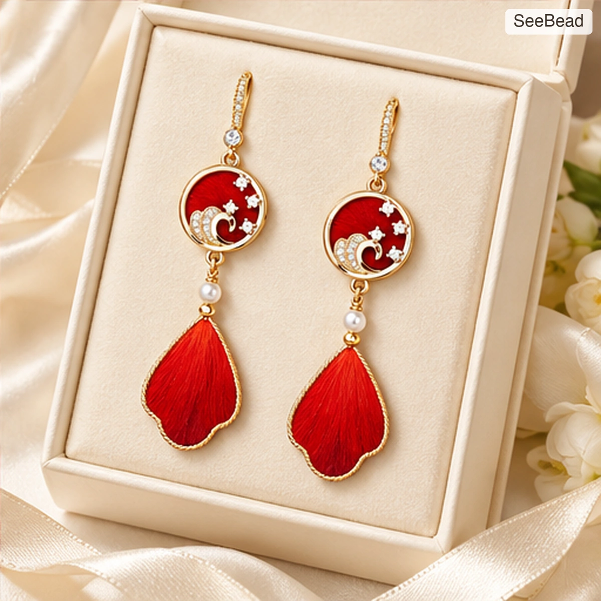 Danxia Sunset Handmade Ronghua Earrings - gift