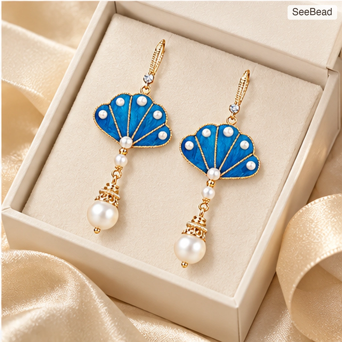 Ocean Shell Handmade Ronghua Earrings - gift