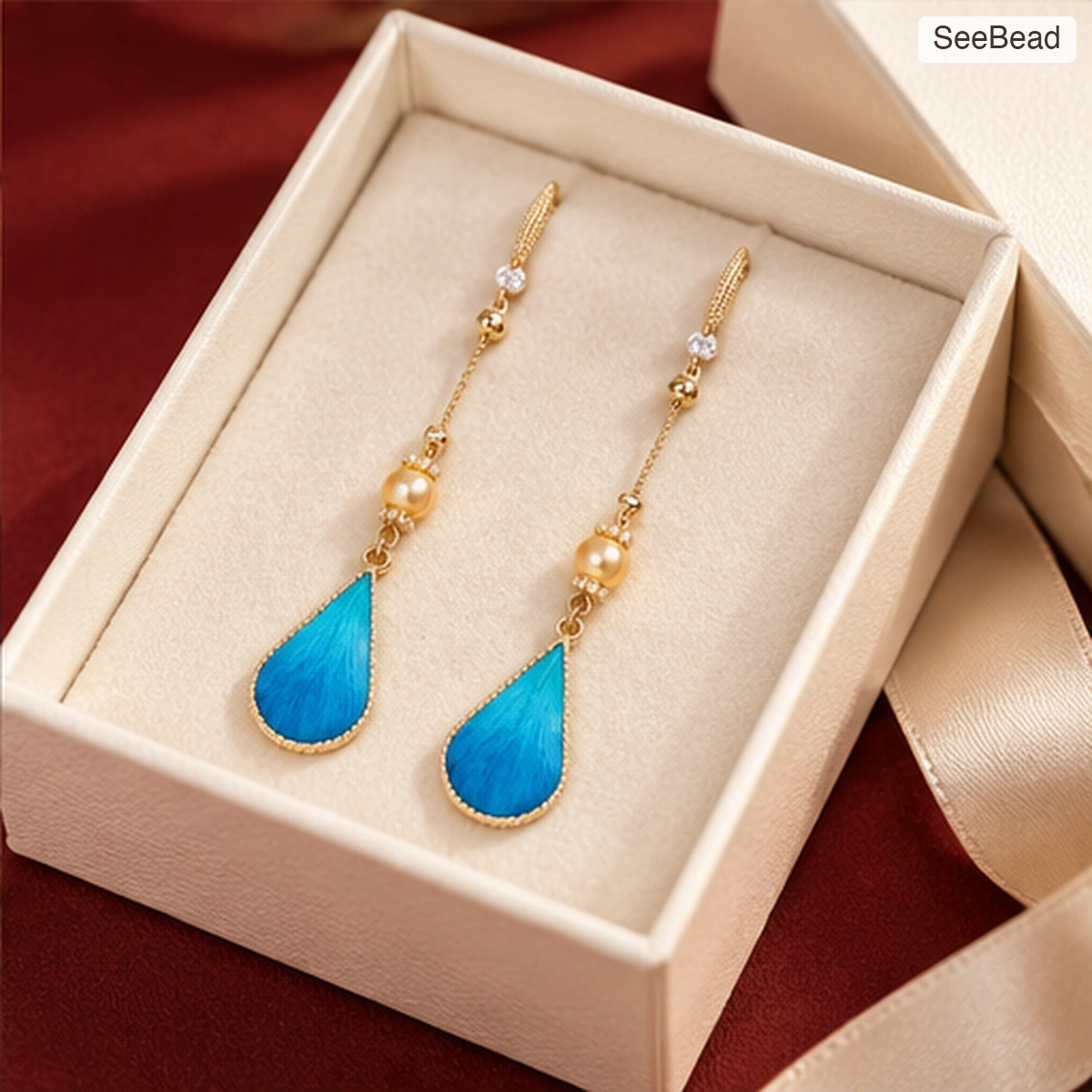 Blue Dew Handmade Ronghua Earrings - gift