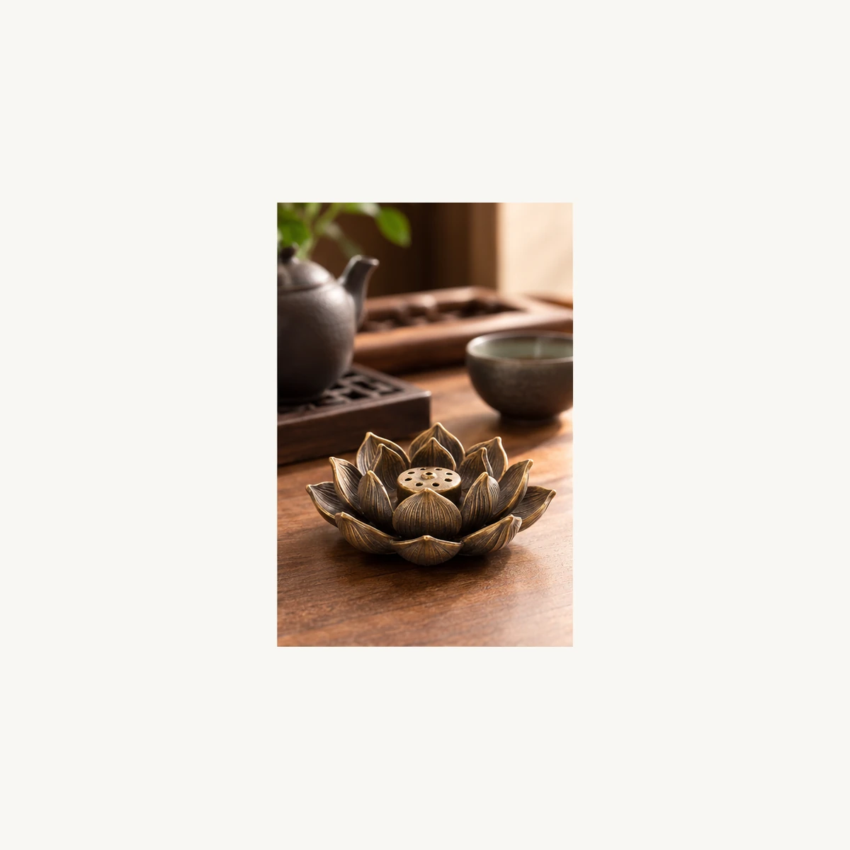 Vintage Lotus Incense Holder-SeeBead--See the Unseen, Perceive the Peaceful