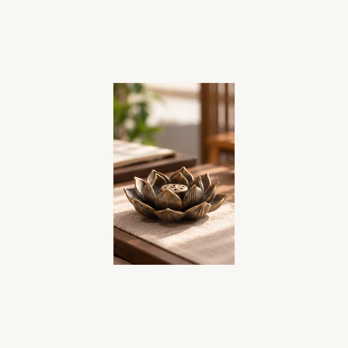Vintage Lotus Incense Holder-SeeBead--See the Unseen, Perceive the Peaceful