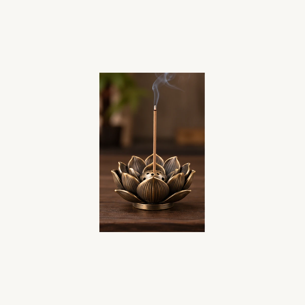 Multi-Hole Lotus Incense Stand - use view