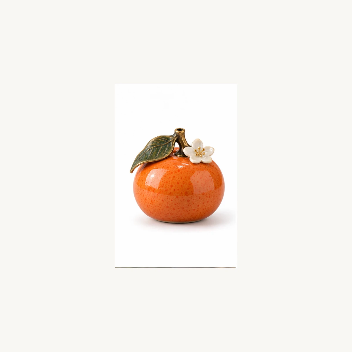 Fruit Ceramic Incense Holder - white view