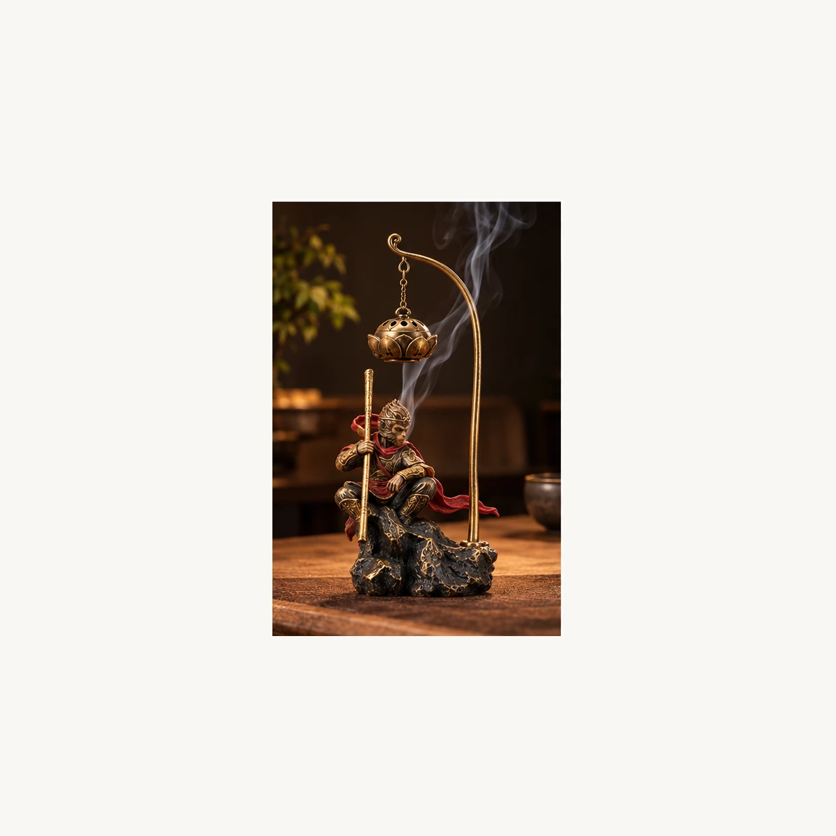 Monkey King Hanging Incense Holder - use view