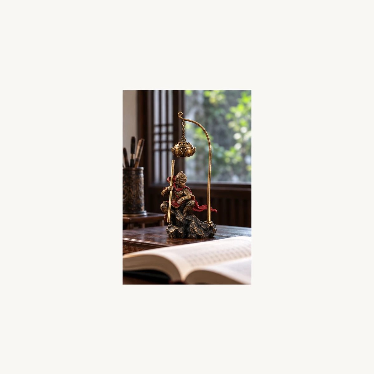 Monkey King Hanging Incense Holder - scene view