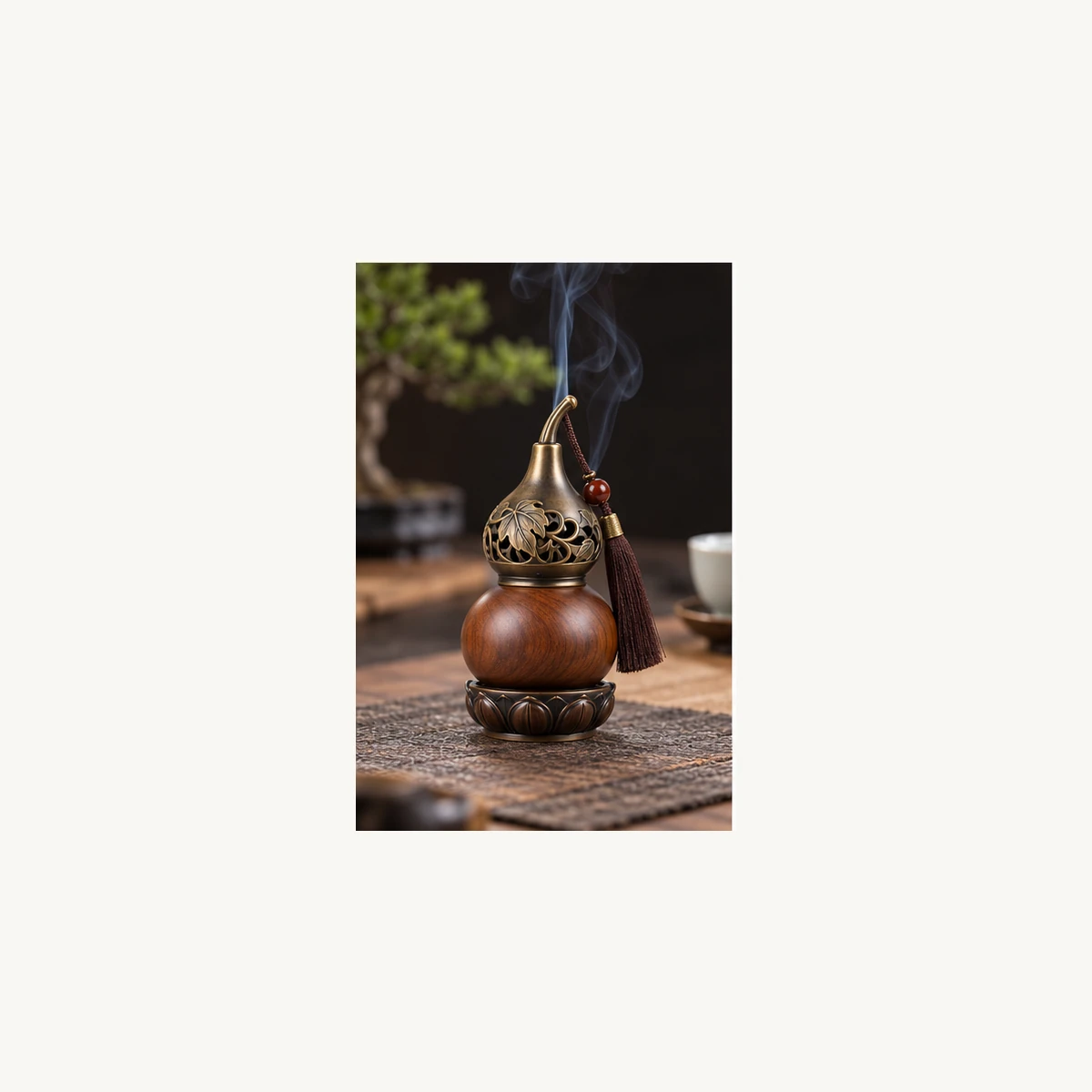 Tassel Gourd Incense Holder - use view