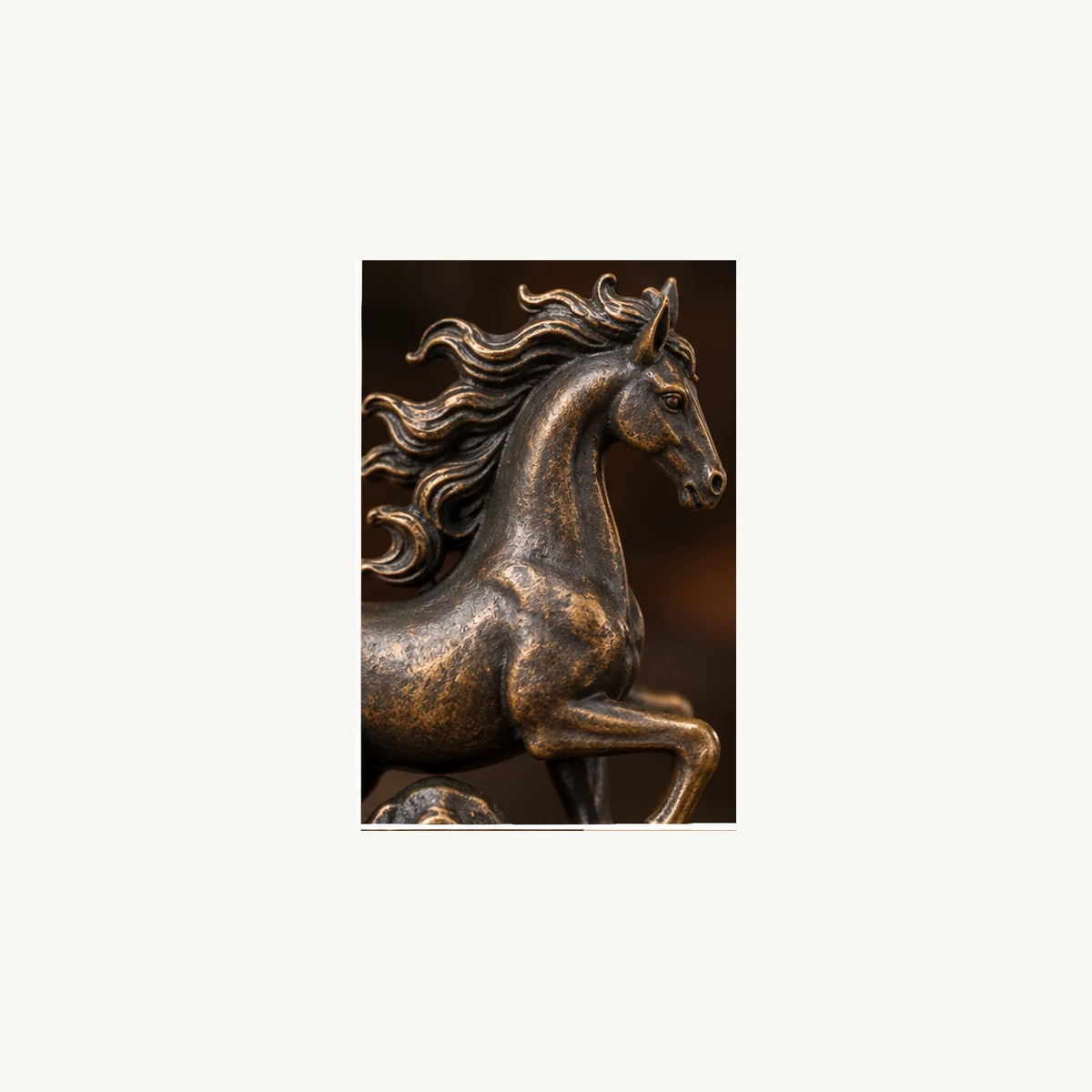 New Chinese Horse Incense Holder - detail view