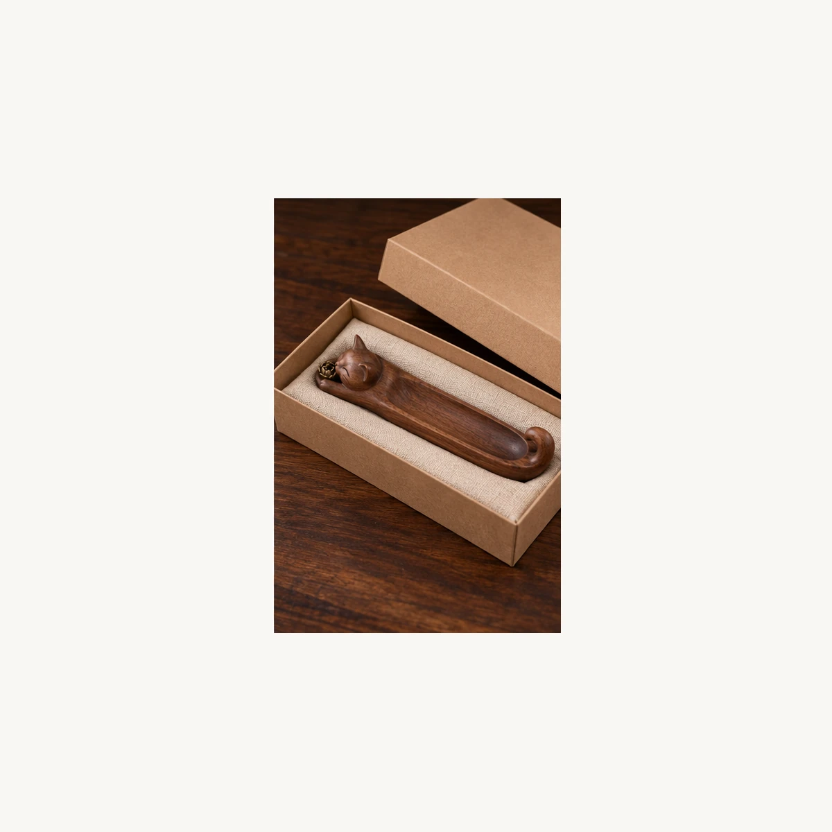 Wooden Cat Incense Tray-SeeBead--See the Unseen, Perceive the Peaceful