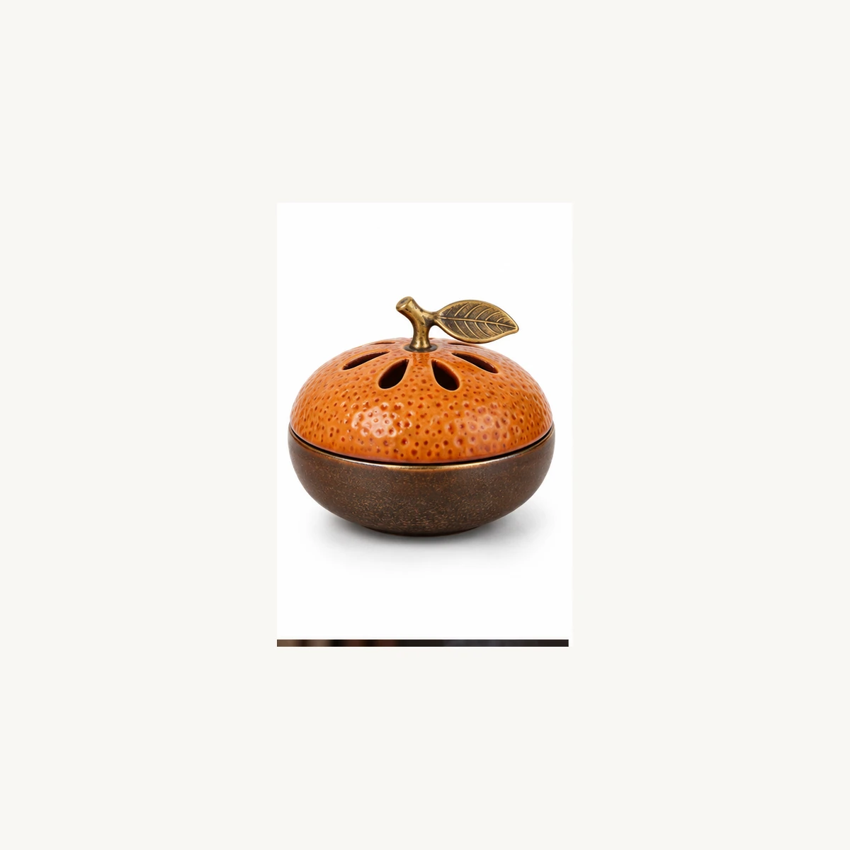 Mini Citrus Coil Incense Burner - white view