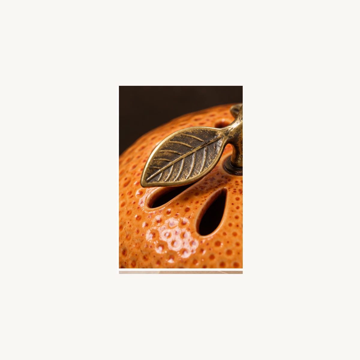 Mini Citrus Coil Incense Burner - detail view