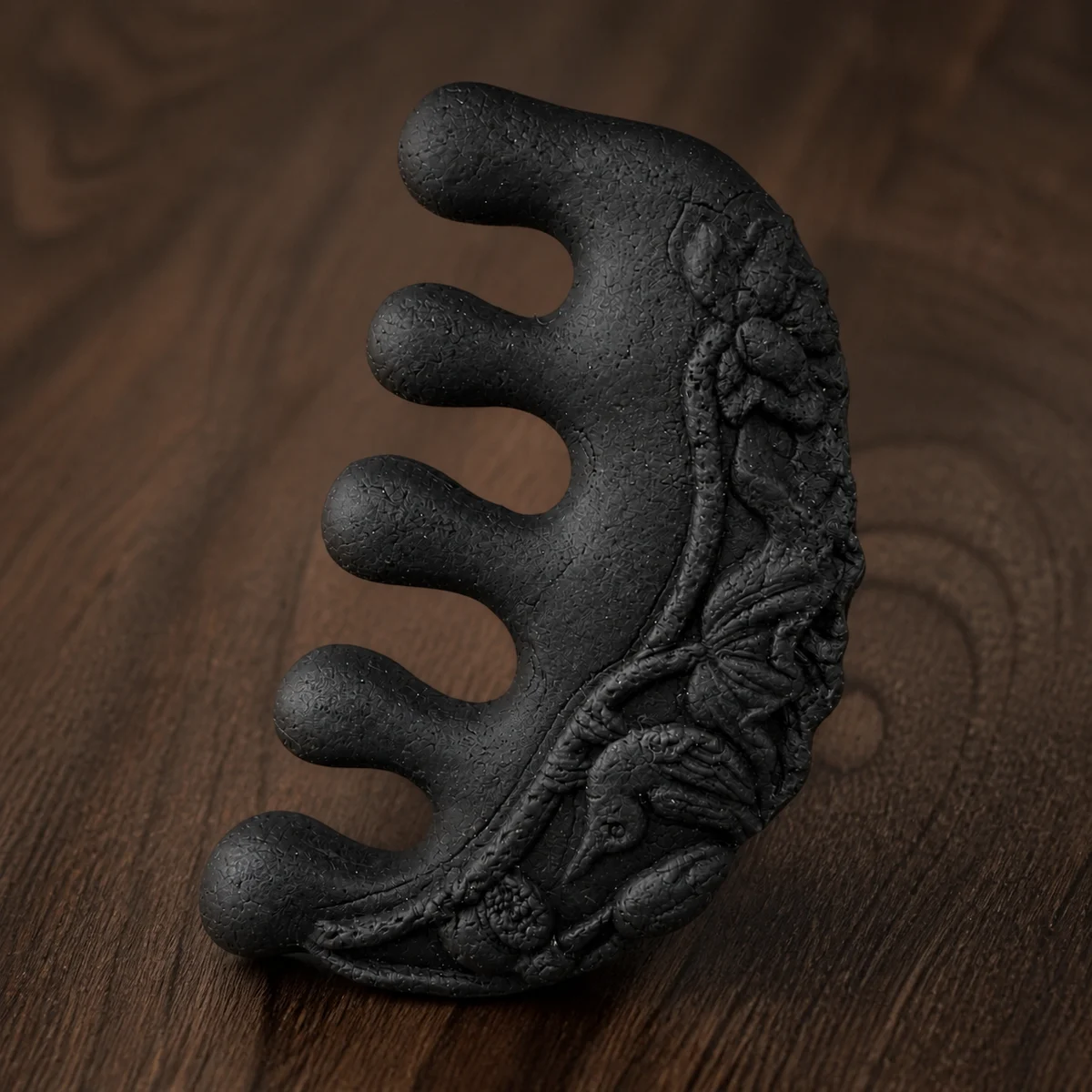 Black Botanical Incense Massage Comb - Material Detail