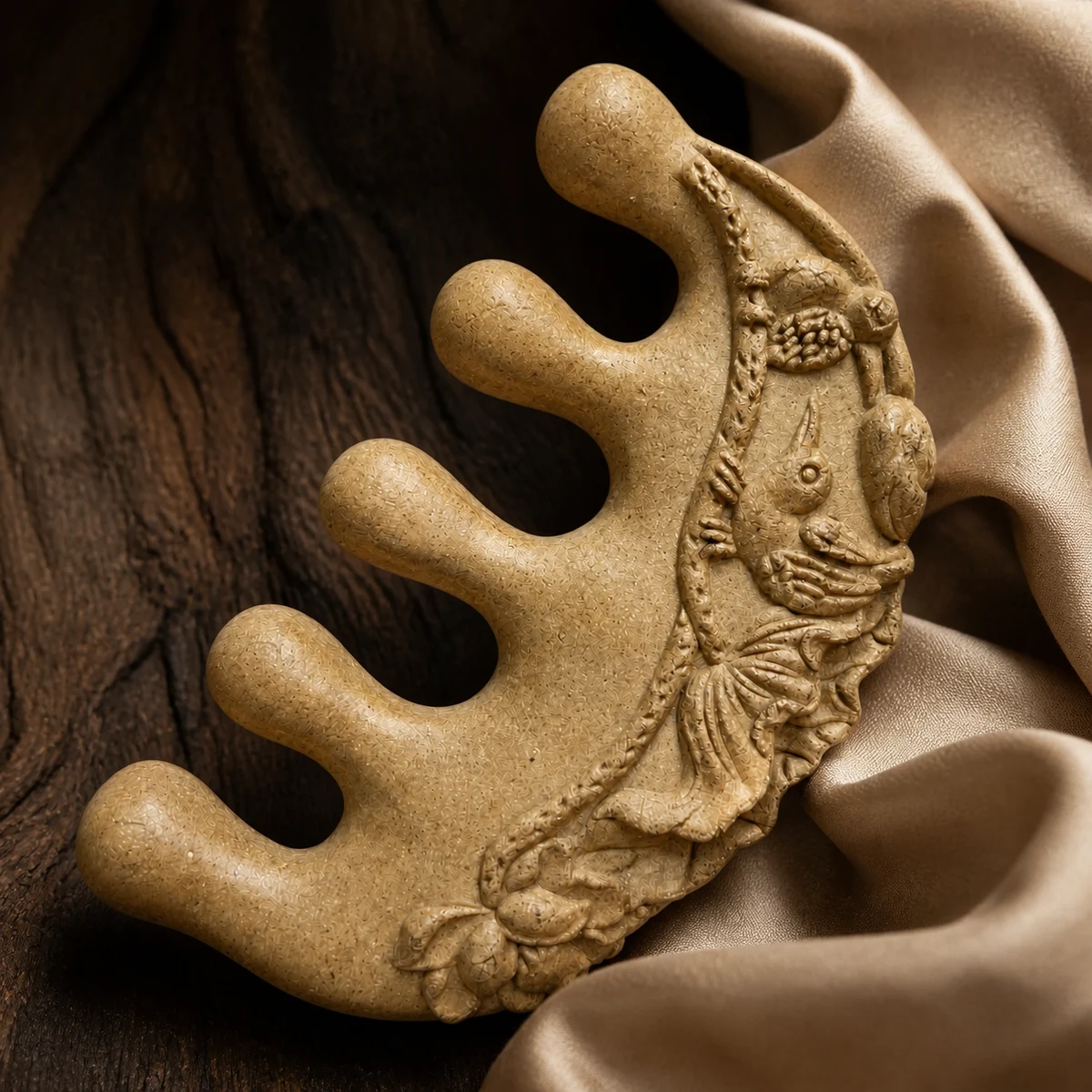 Natural Botanical Incense Massage Comb - Design Detail