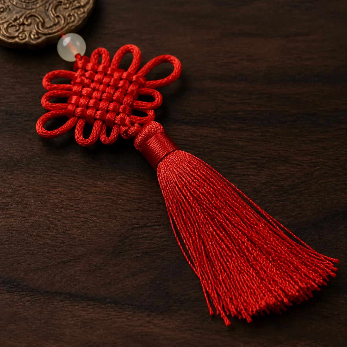 Red Tassel Herbal Incense Pendant - Design Detail