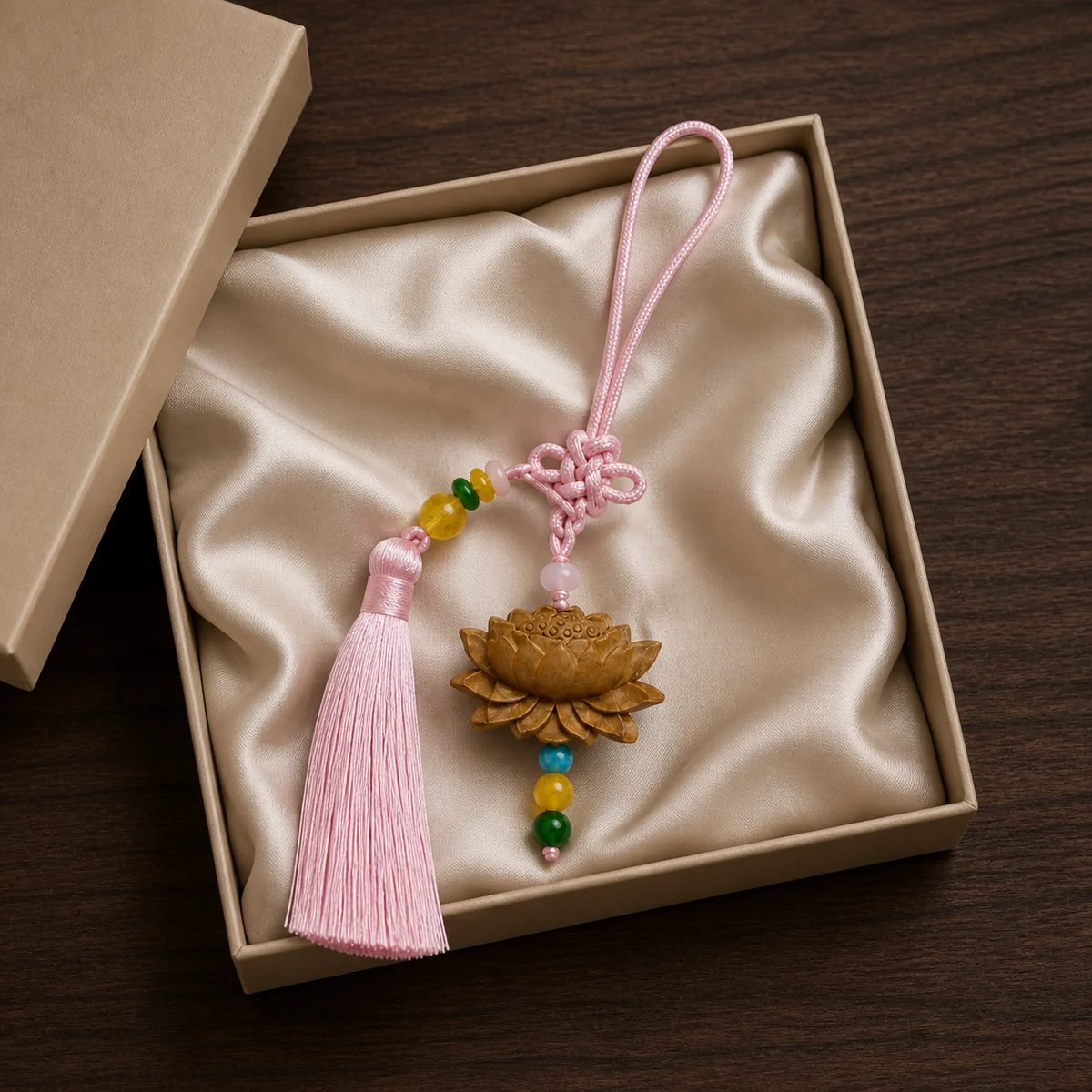 Pink Tassel Botanical Incense Hanging Ornament - Material Detail