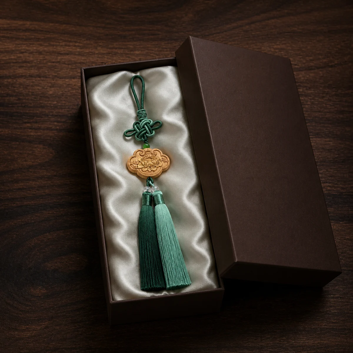 Green Tassel Botanical Incense Hanging Ornament - Design Detail