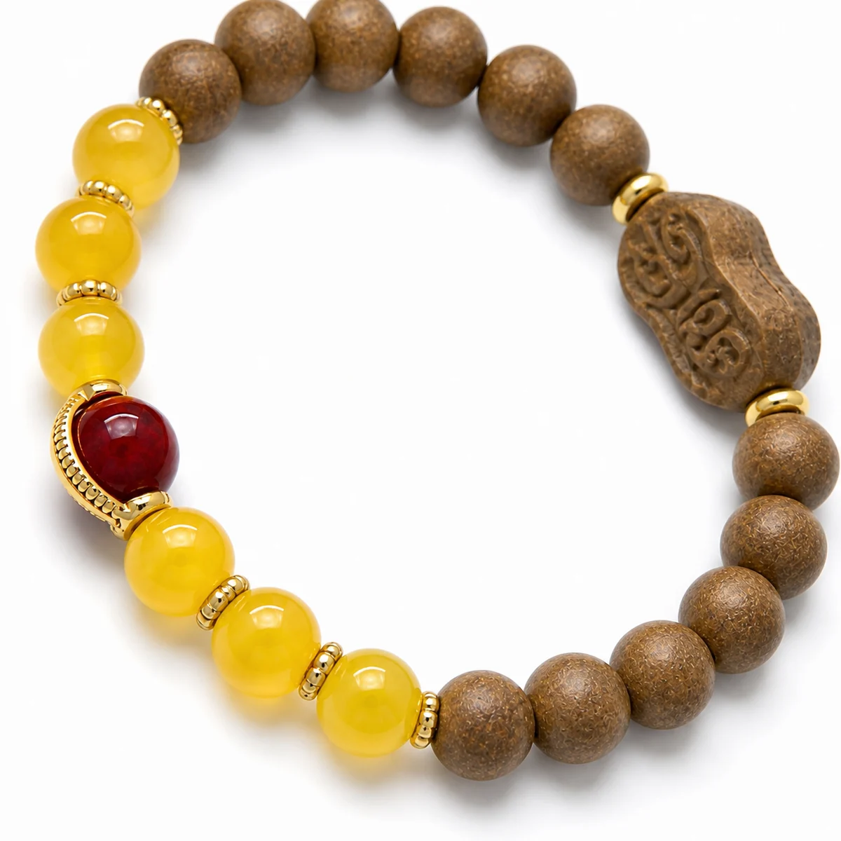 Yellow Jade and Botanical Incense Bracelet - Gift Presentation