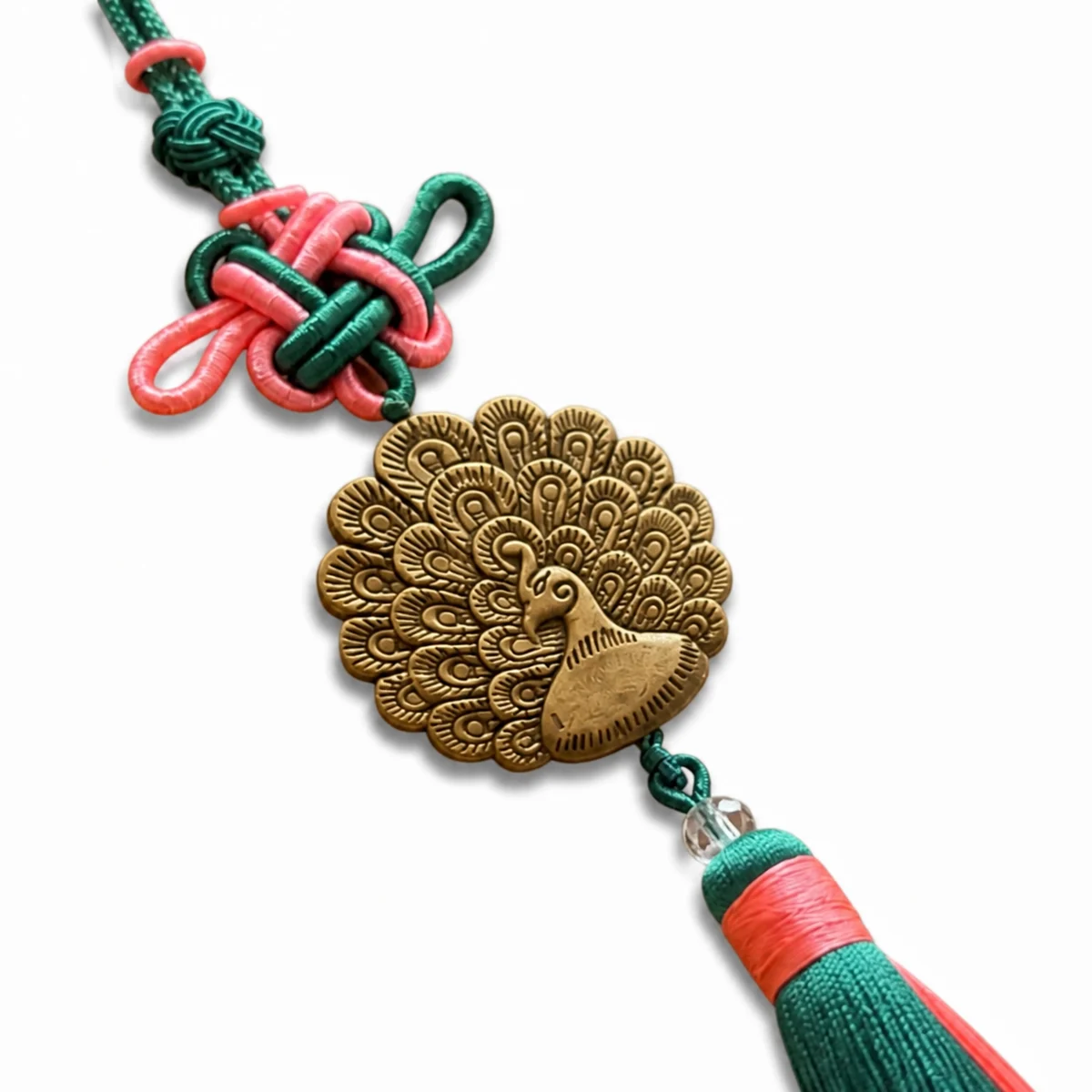 Peacock Tassel Hanging Ornament - Design Detail